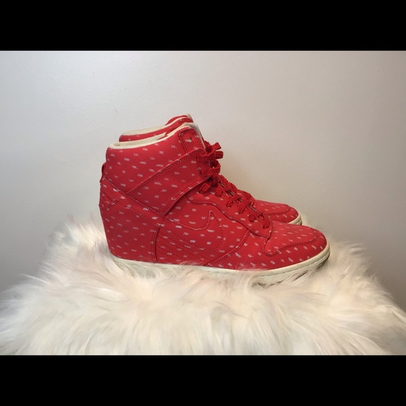 Nike Shoes - NIKE DUNK SKY HI HIDDEN WEDGE RED HYPER SZ 9.5